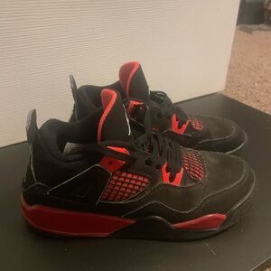 Jordan Kids Black and Red Sneakers